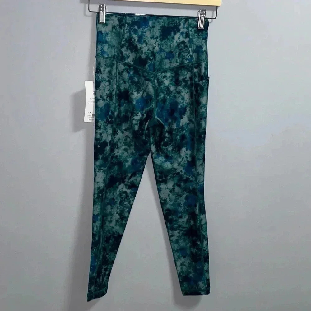 Athleta Salutation Stash Pocket Printed 7/8 Tight - Picture 2 of 9